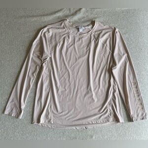 SALE Athleta Long Sleeve Top Rash Guard Swim Mauve Pink Nude Size Large